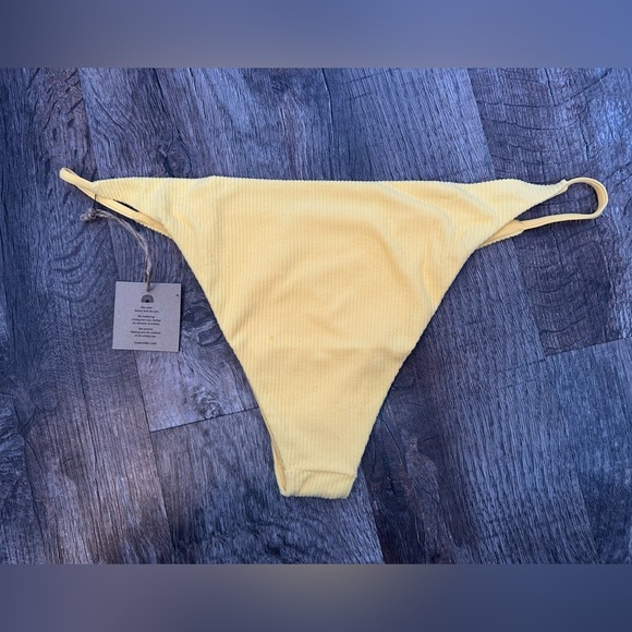 Toast Swim x Free People Signature Stitch Bottom Sunset Rib Bikini XL - Picture 5 of 8